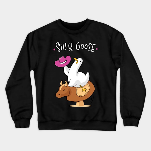 Silly Goose Rodeo Crewneck Sweatshirt by zoljo